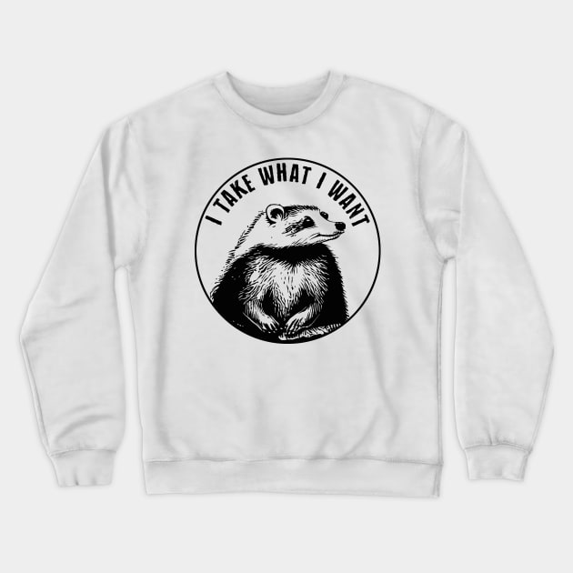 Honey Badger Crewneck Sweatshirt by valentinahramov